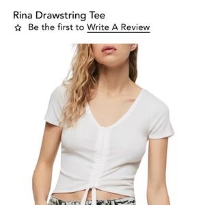 All saints size large ribbed and ruched soft  white top excellent condition